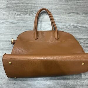 Miztique Tan Faux Leather Handbag Structured Minimal Classic Tote Tj Maxx